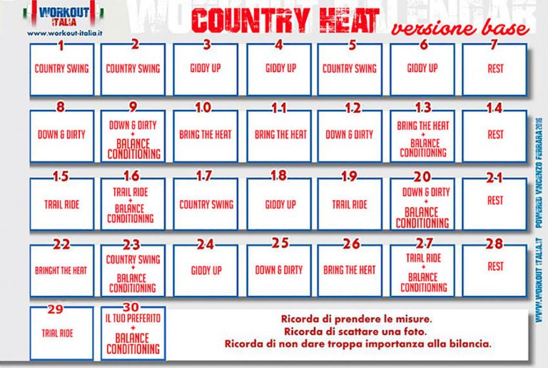 country heat workout