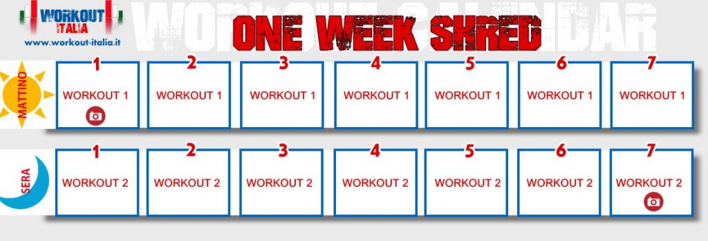 3 week shred workout plan